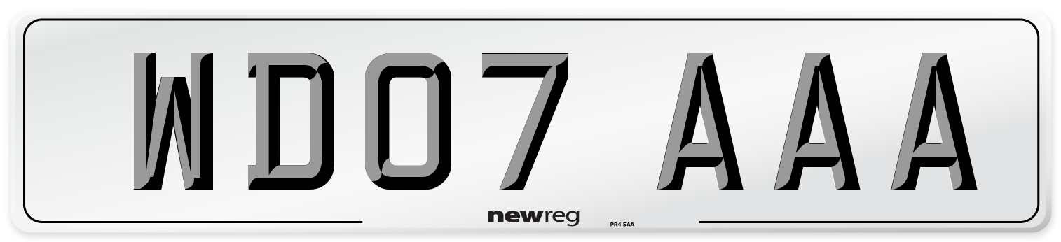 WD07 AAA Number Plate from New Reg